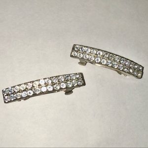 ✨2 mini crystal hair clips bling accessory